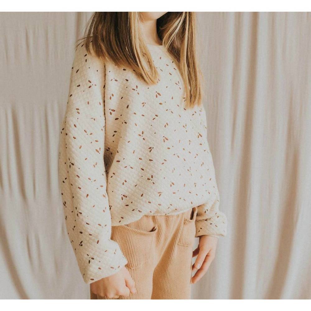 NEW BÚHO quilted fall sweatshirt in sand